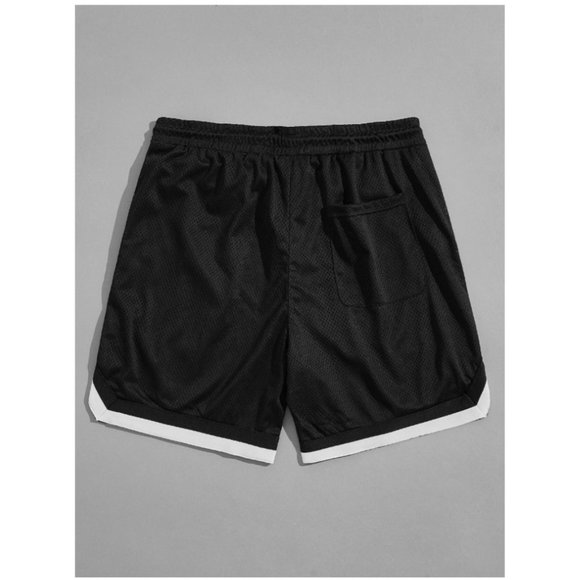 Manfinity Hypemode Men Contrast Tape Mesh Shorts - Picture 2 of 5